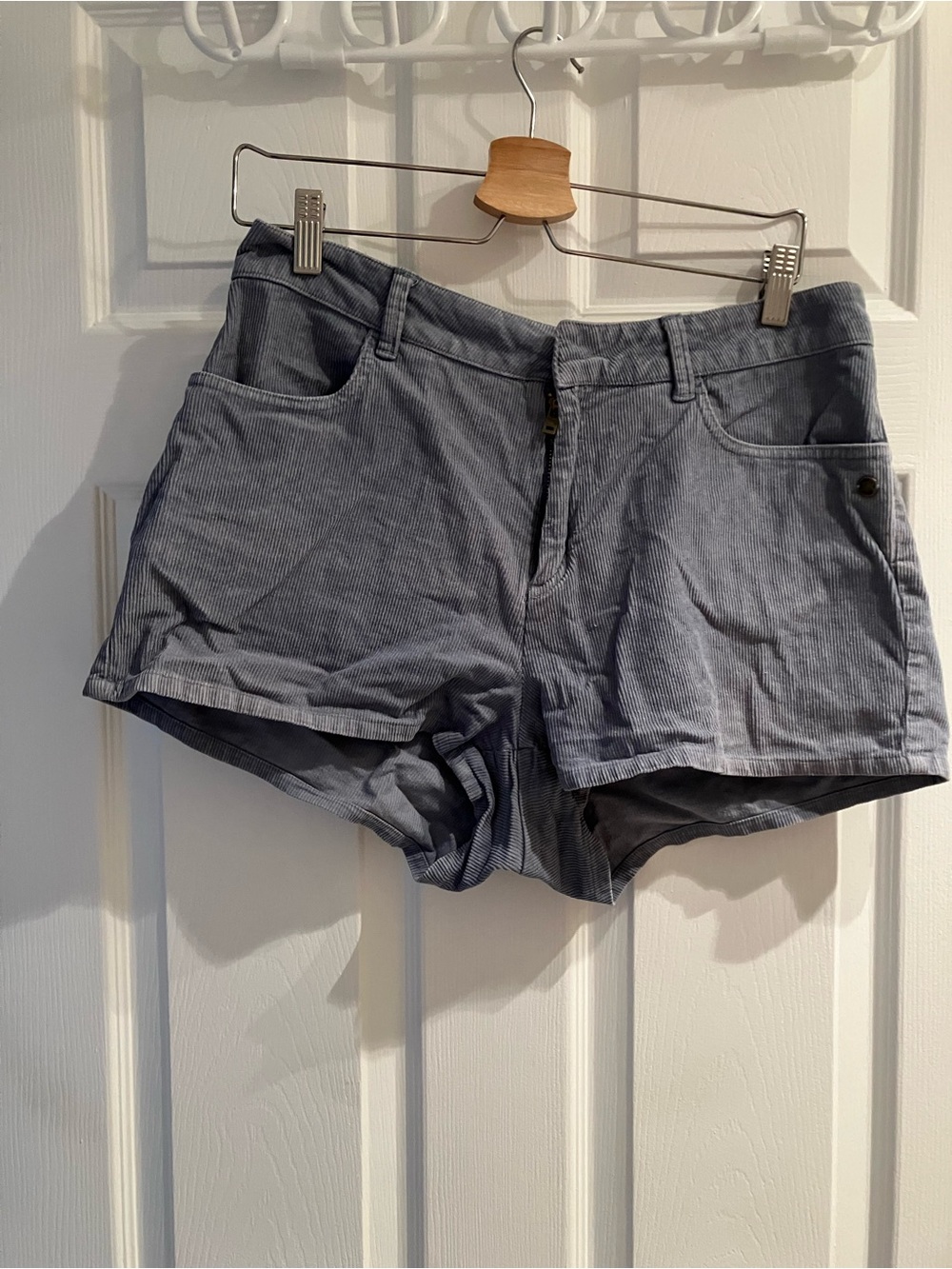 Women's blue Corduroy Casual Shorts